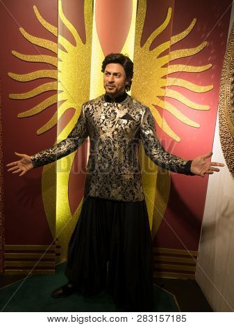 BANGKOK, THAILAND - JANUARY 08, 2019: Shah Rukh Rhan   wax figure, Madame Tussauds museum
