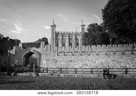 London, Uk - September 1, 2018. London Cityscape Across The River Thames With A View Of The Tower Of