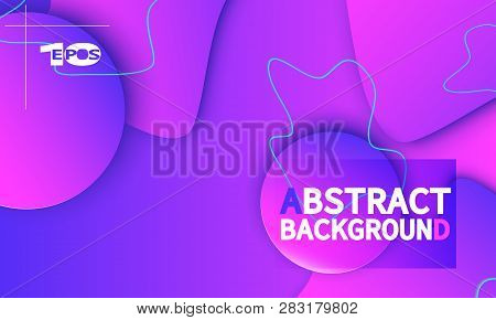 Fluid Shapes Composition. Wavy Abstract Cover Design. Creative Colorful Wallpaper. Trendy Gradient P