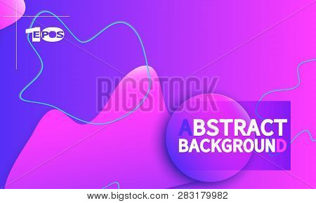 Fluid Shapes Composition. Wavy Abstract Cover Design. Creative Colorful Wallpaper. Trendy Gradient P