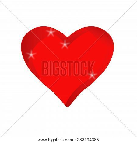 Illustration 3d Icon Of Red Heart, Heart Icon. Heart Icon Art. Heart Icon Eps. Heart Icon Image. Hea