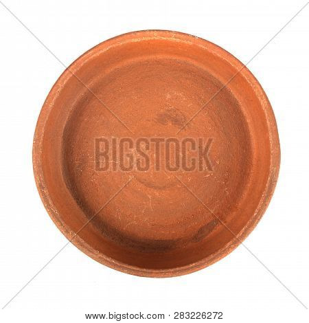 Ketsi, Georgian Traditional Clay Pot For Cooking Food On White Background