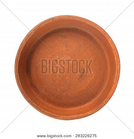 Ketsi, Georgian Traditional Clay Pot For Cooking Food On White Background