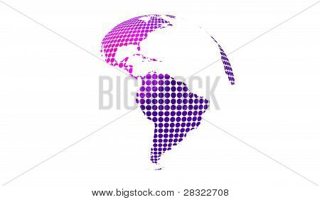 lila pontozott globe