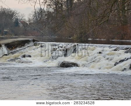 Dam Roznov On River Vltava, South Bohemia, Czech Republic