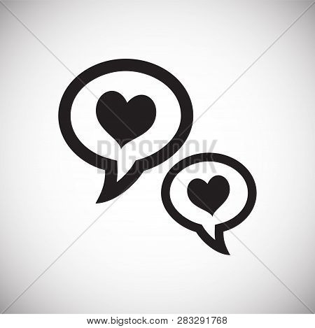 Love Message On White Background Icon For Wep Or App Using