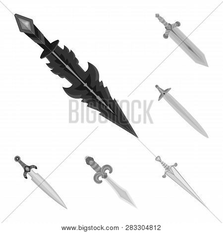 Vector Design Of Sharp And Blade  Logo. Set Of Sharp And Dagger  Vector Icon For Stock.