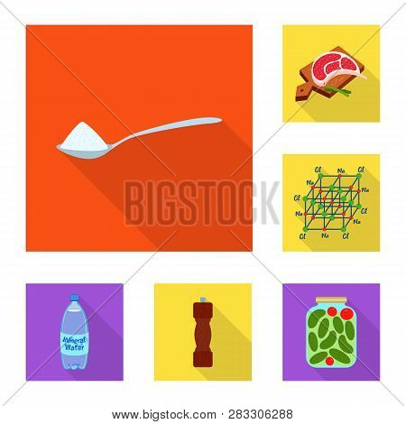 Vector Design Of Raw  And Kitchen  Icon. Collection Of Raw  And Sea Vector Icon For Stock.