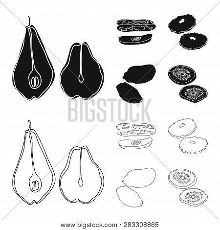 Vector Illustration Of Food  And Raw  Icon. Set Of Food  And Nature   Stock Vector Illustration.