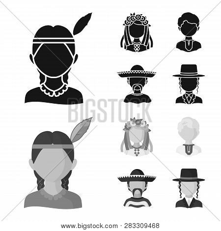 Vector Design Of Imitator And Resident Sign. Set Of Imitator And Culture Stock Vector Illustration.