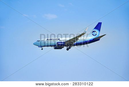 Sochi, Russia - October 8, 2018: Ei-gcv - Boeing 737-700 Of Alrosa Airlines, Landing At Adler Intern