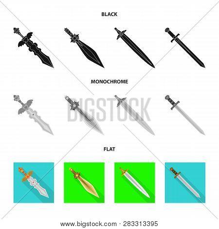 Vector Illustration Of Game  And Armor  Icon. Collection Of Game  And Blade  Stock Vector Illustrati