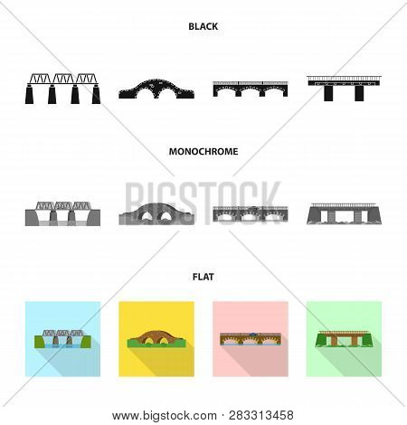 Vector Design Of Connection And Design Logo. Set Of Connection And Side Vector Icon For Stock.