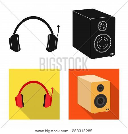 Vector Design Of Laptop And Device Sign. Set Of Laptop And Server Vector Icon For Stock.