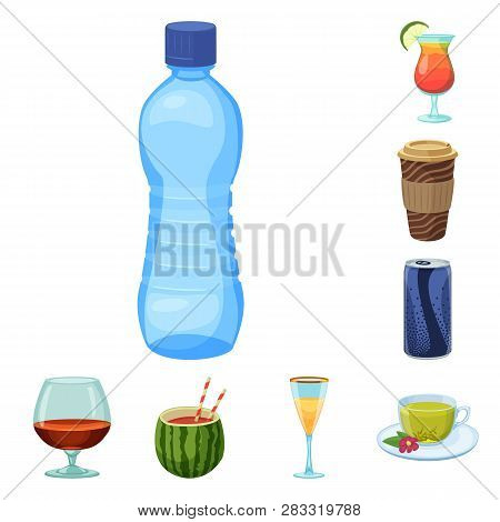 Vector Design Of Drink And Bar Icon. Collection Of Drink And Party Vector Icon For Stock.