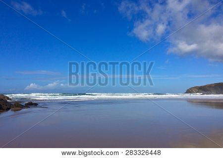 Beautiful Cloud Over The Ocean, Seascape, Beautiful Beach, Pacifying Landscape