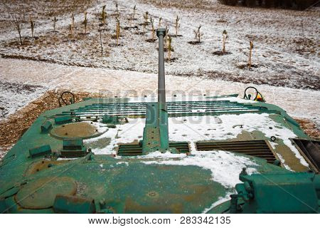 Infantry Fighting Vehicle In Post As A Monument