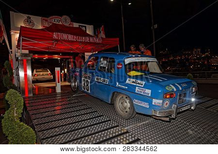 Monaco, France, February 6, 2019 : Arrival On Monaco Harbor. Rallye Historique Is Reserved To Those