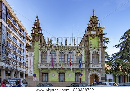 Albacete, Spain, February 2017:  Knife Museum Facade In City Of Albacete In Castile La Mancha