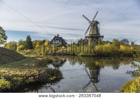 Beautiful Reflection Of Mills In Gifhorn, Germany