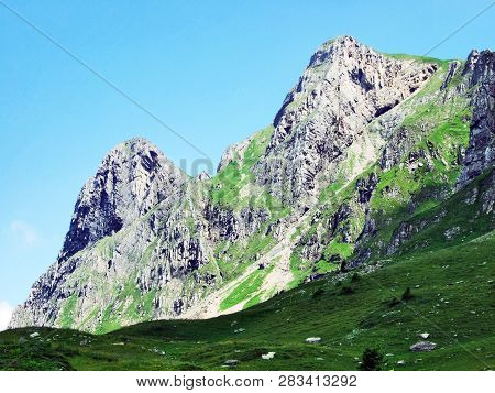 Mountain Alvier In The Appenzell Alps Mountain Range - Canton Of St. Gallen, Switzerland