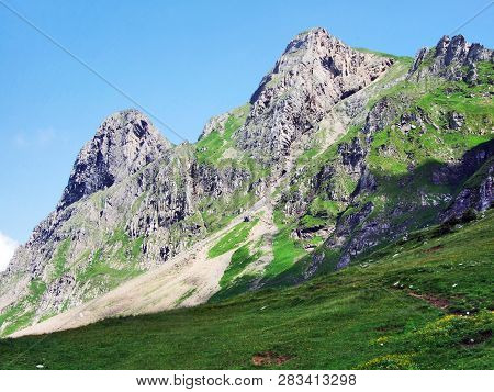 Mountain Alvier In The Appenzell Alps Mountain Range - Canton Of St. Gallen, Switzerland