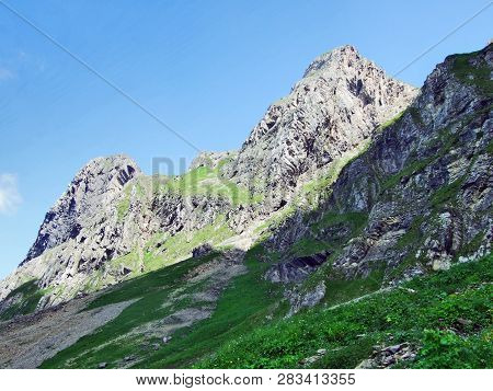 Mountain Alvier In The Appenzell Alps Mountain Range - Canton Of St. Gallen, Switzerland
