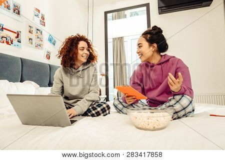 Roommates Enjoying Remote Work While Spending Day At Home