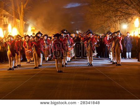 Marching Soldiers In Colonial Williamsburg