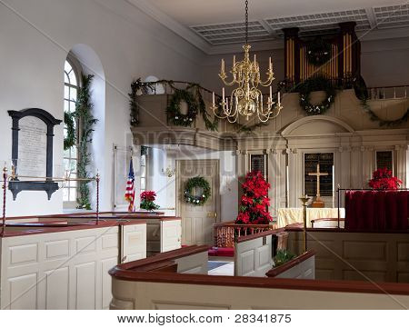Interiør af Bruton sognekirke