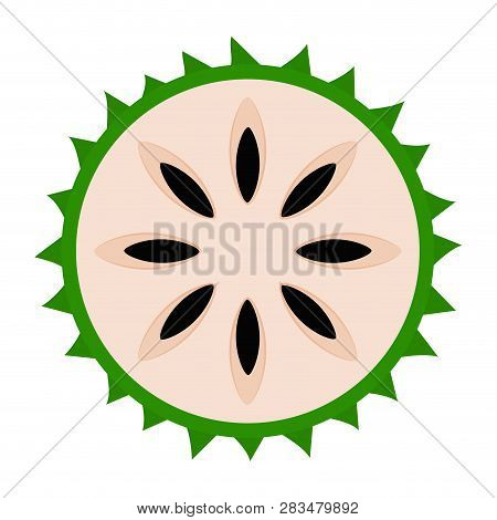Isolated Cut Soursoup Image, Vector Illustration Design
