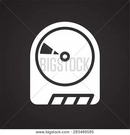 Disc Player Icon On Black Background For Graphic And Web Design, Modern Simple Vector Sign. Internet