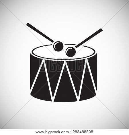 Drum Icon On White Background For Graphic And Web Design, Modern Simple Vector Sign. Internet Concep