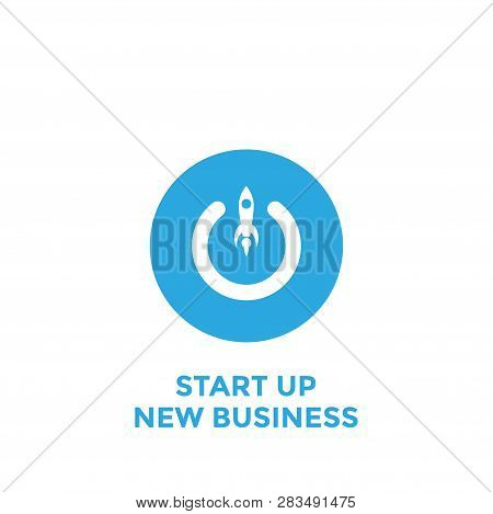 Conceptual Of Start Up New Business Project, Take Off Of A Business. Button Of Start Up New Business