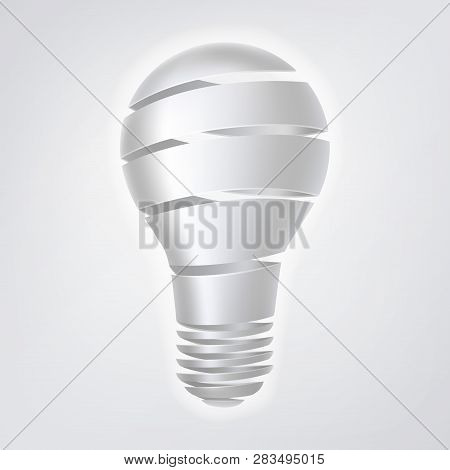 A Light Bulb Infographic Concept. Metaphor For Brainstorming Or Coming Up With An Idea, Or Research 