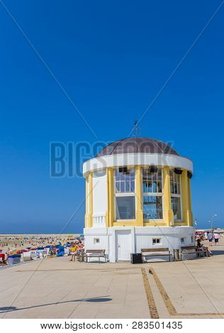 Borkum, Germany - July 25, 2018: Little Music House On The Boardwalk Of Borkum, Germany