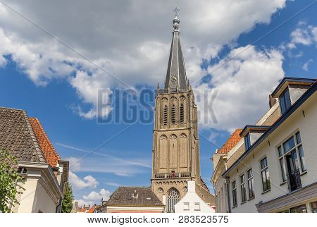 Tower Of The Martini Church In The Historic Center Of Doesburg, Holland