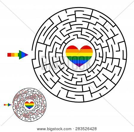 Lesbian, Gay, Bisexual, Transgender Lgbt Maze. Gay And Lesbian Love. Labyrinth, Maze Conundrum. Entr