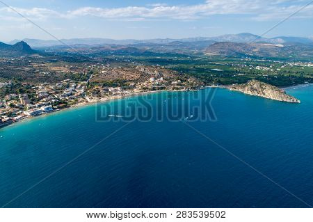 Top View Of Tolo Beach Or 