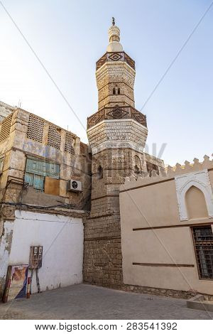 Al Shafi Mosque Nearby Balad Shopping Area In Jeddah, Saudi Arabia