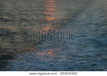 Amazing Play Of Lights At Sunset On The Sea Of The Cyclades, Greece