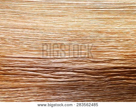 The Structure Of Piece Of Wood. Shot From Close View.