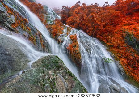 Pi Tu Gro Waterfall Is Often Called The Heart Shaped Waterfalls Umphang ,thailand
