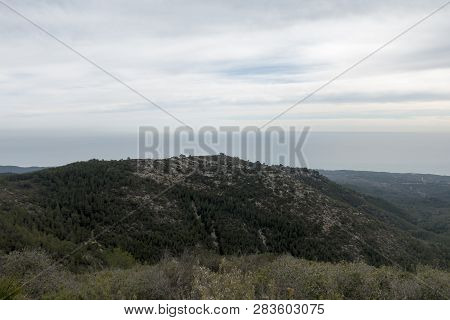 The Sea From The Top Of The Mountain In The Sierra De Irta