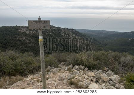 The Sea From The Top Of The Mountain In The Sierra De Irta