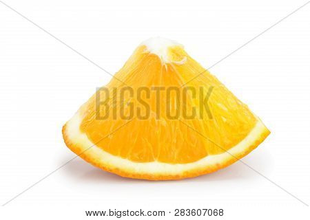 Orange Fruit Slice Isolated On White Background