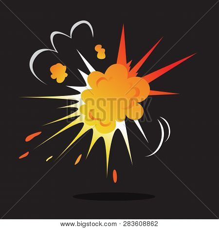 Explosive Boom Effect. Smoke From The Bomb