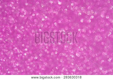 Abstrast Blurred Glittery Shiny Background, Cold Pink, Defocused