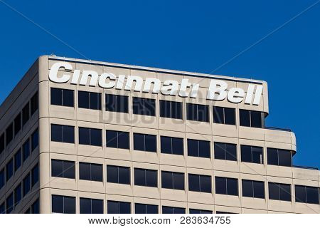 Cincinnati - Circa February 2019: Cincinnati Bell Headquarters In Downtown. Cincinnati Bell Offers L