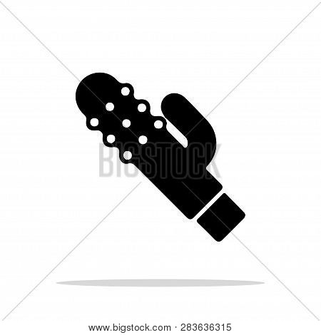 Vector Black Dildo Isolated On White Background, Black Dildo, Vector Illustration Dildo